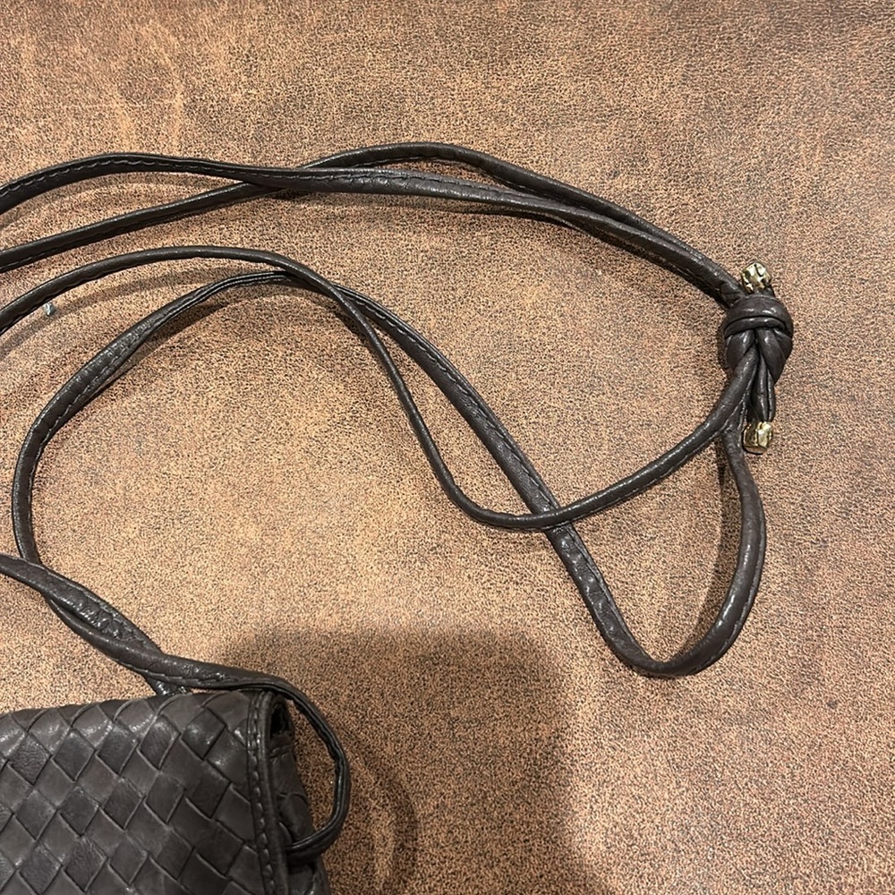 Pretty, Vintage, Chocolatete Brown, Woven Leather, Shoulder Bag - Picture 5 of 5